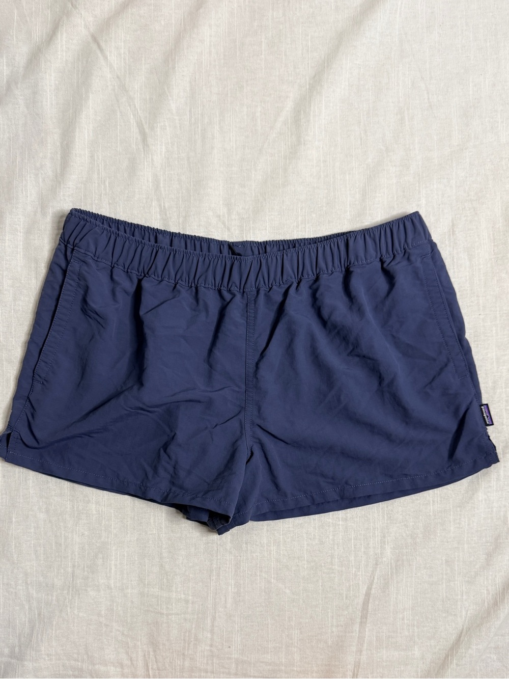 Patagonia Barely Baggies Shorts 2.5" Dolomite Blue Size L Large EUC SP18